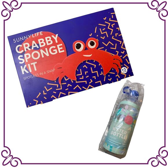 Sunnylife Other - SunnyLIFE Kids Crabby Sponge Kit & Beach Water Bottle NEW